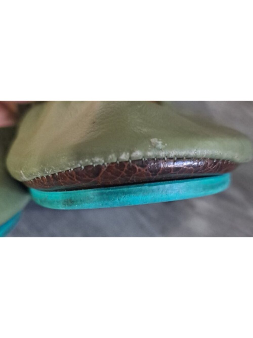Tieks by Gavrieli Women’s 8 Olive Green Leather Foldable Ballet Flats Round Toe - Picture 13 of 14